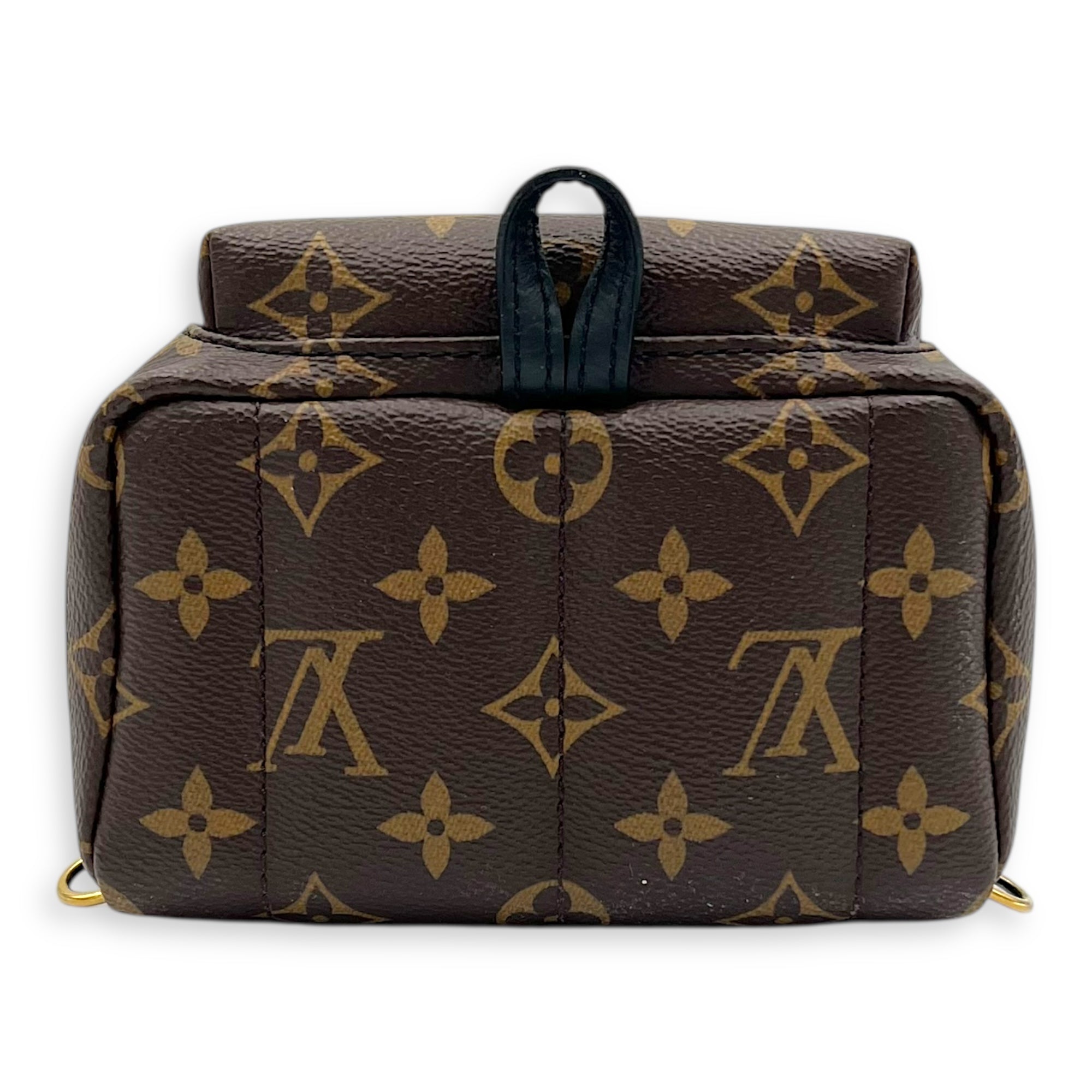 Palm Springs Mini Brown Backpack in Monogram Coated Canvas, Gold hardware - Image 6