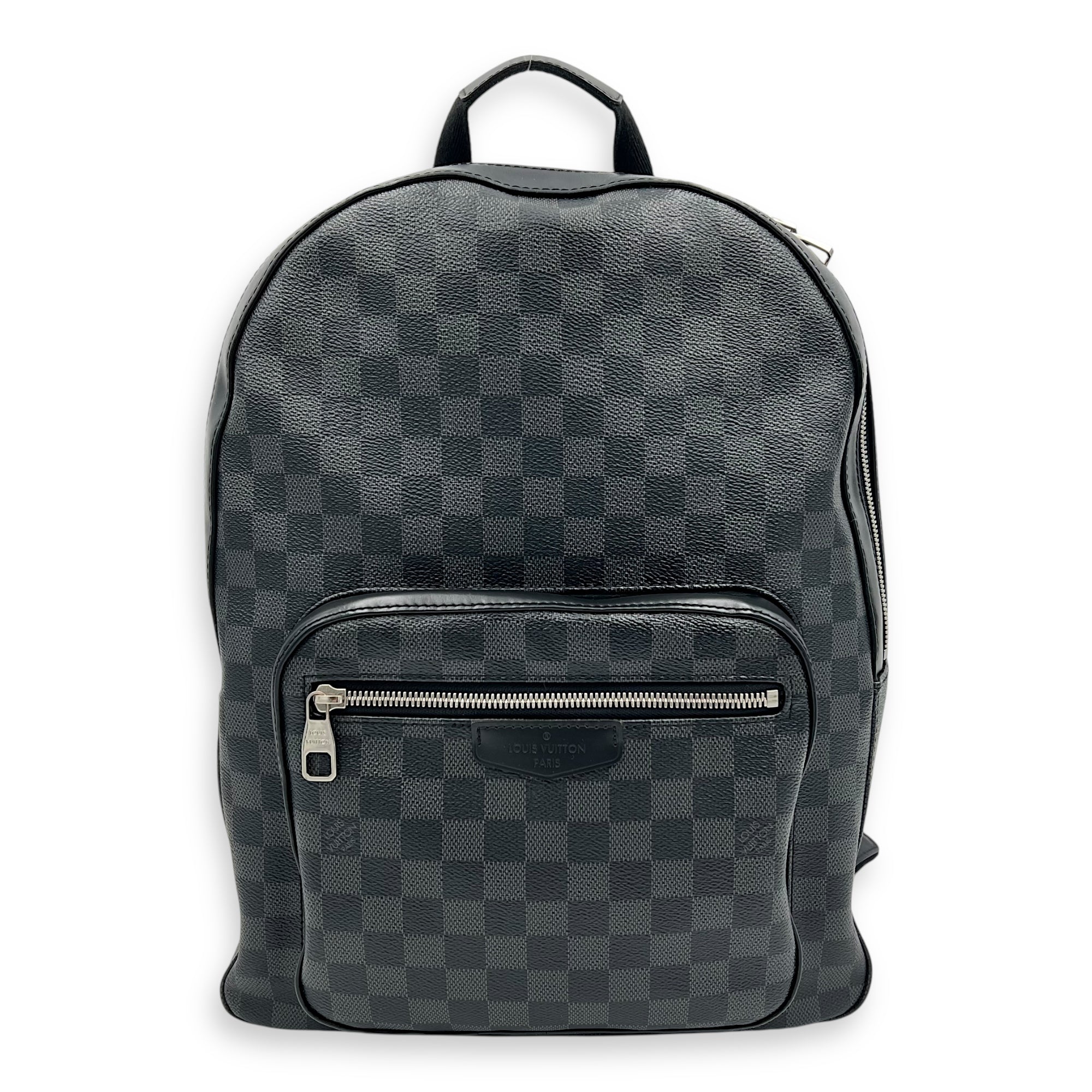Josh Backpack Graphite in Coated Canvas, Silver hardware