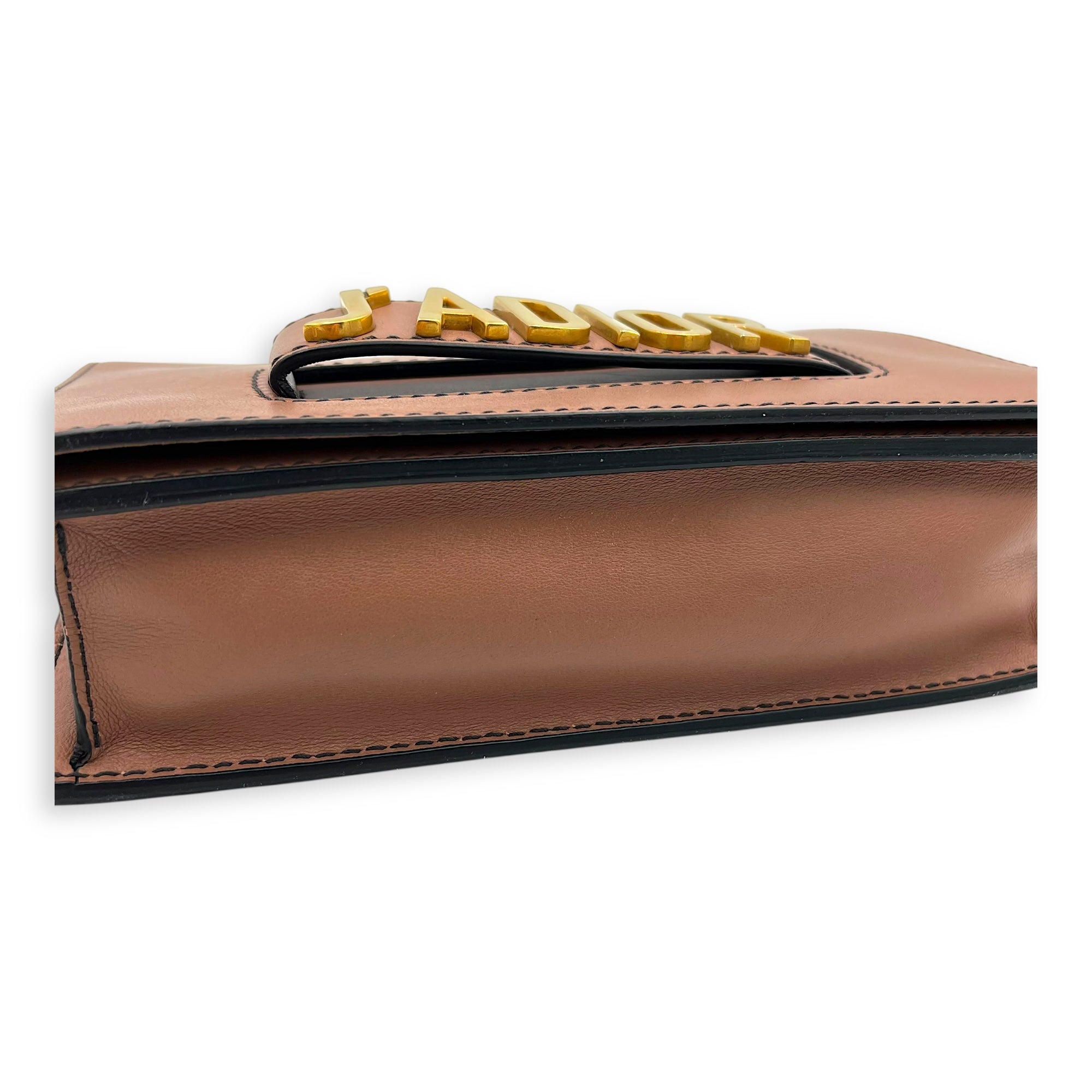 J'adior Shoulder Bag Beige in Calfskin, Gold hardware - Image 7