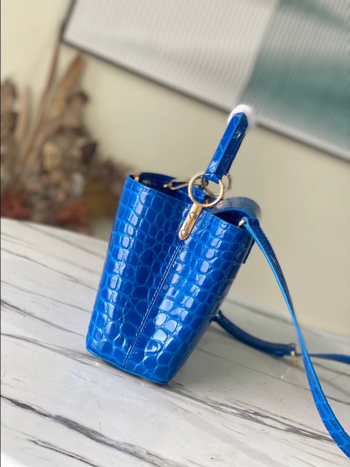 Capucines BB Crocodilien Brillant Bag - Image 6