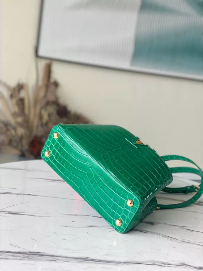 Capucines BB Crocodilien Brillant Bag - Image 7