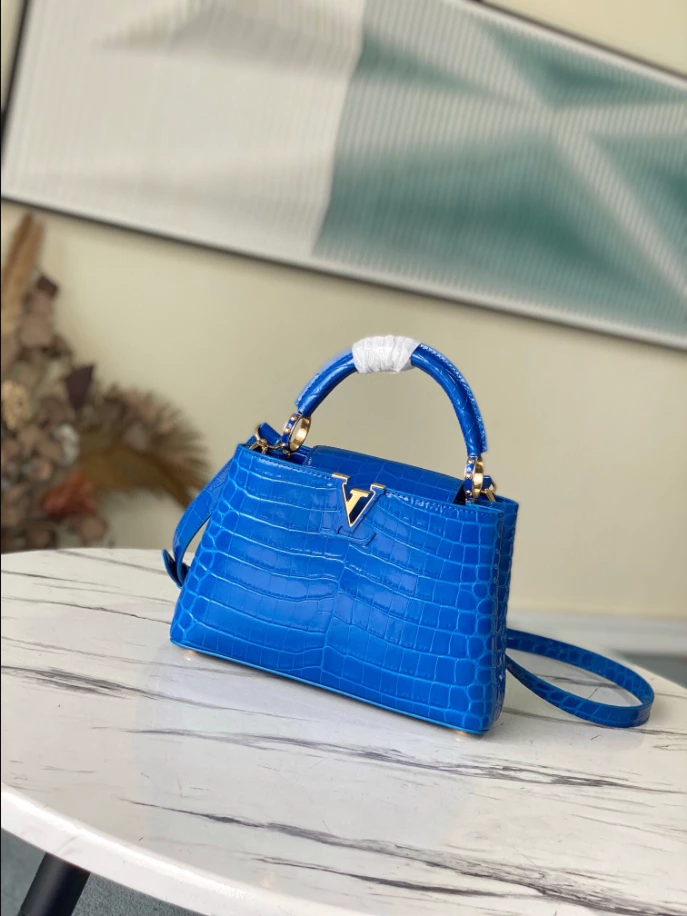 Capucines BB Crocodilien Brillant Bag - Image 3