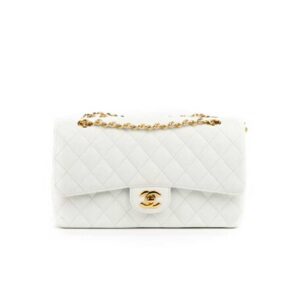 Chanel Classic Quilted Medium Double Flap Ivory