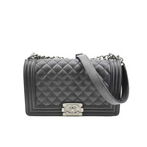Chanel Medium Boy Bag Black Caviar Antique