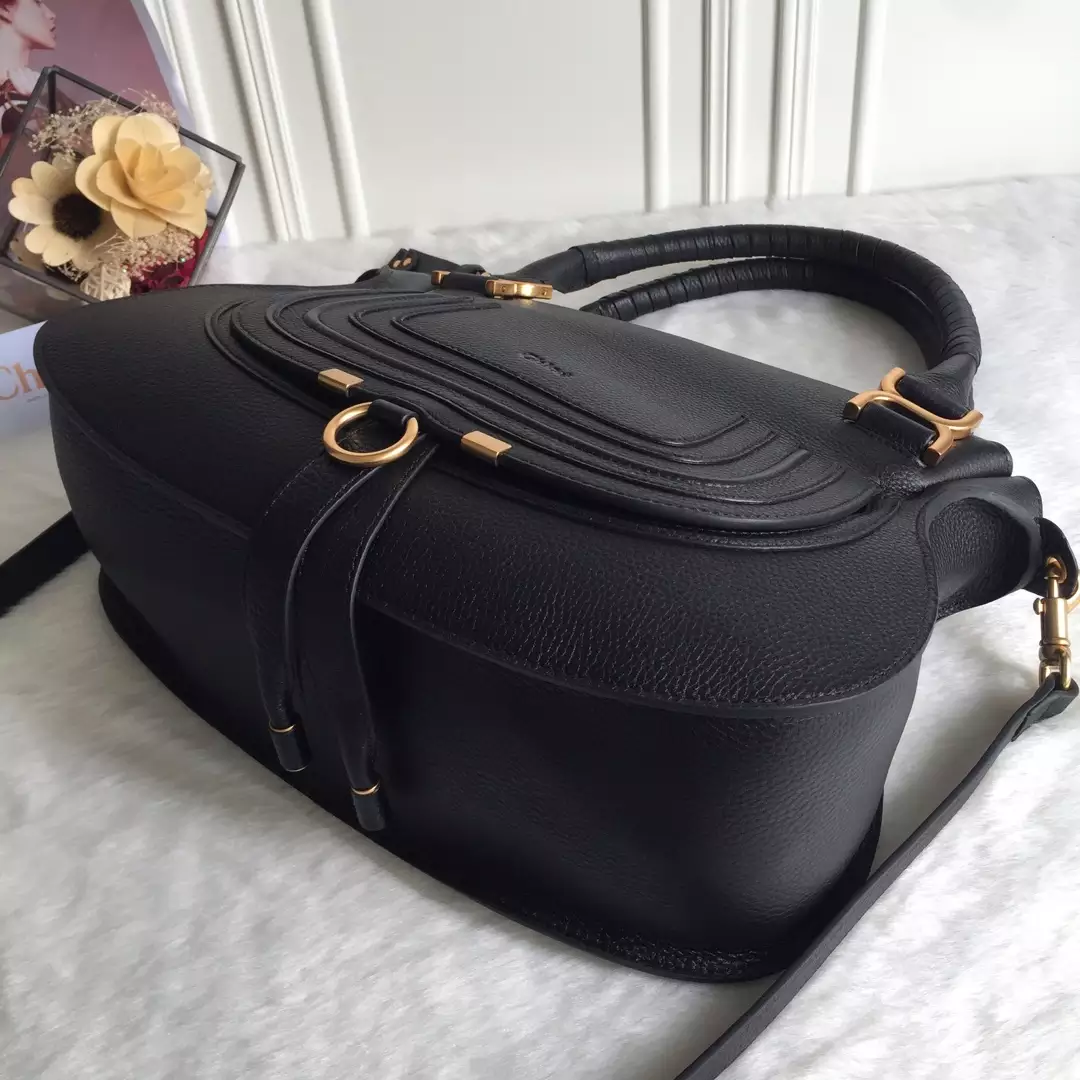 Chloé Marcie Black Double Carry Bag - Repbags.ru - Image 7
