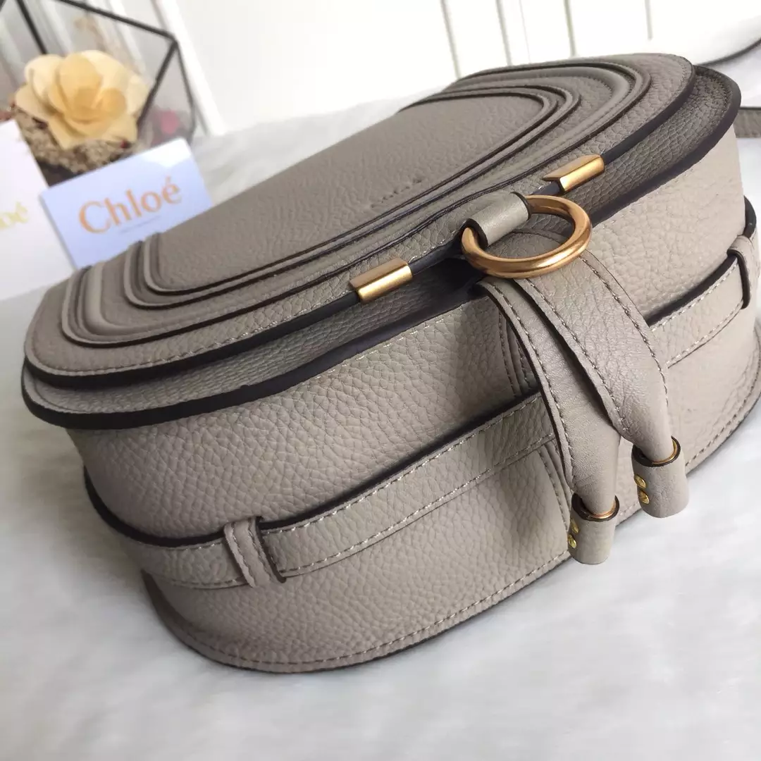 Chloé Marcie Cashmere Grey Medium Saddle Bag - Repbags.ru - Image 7