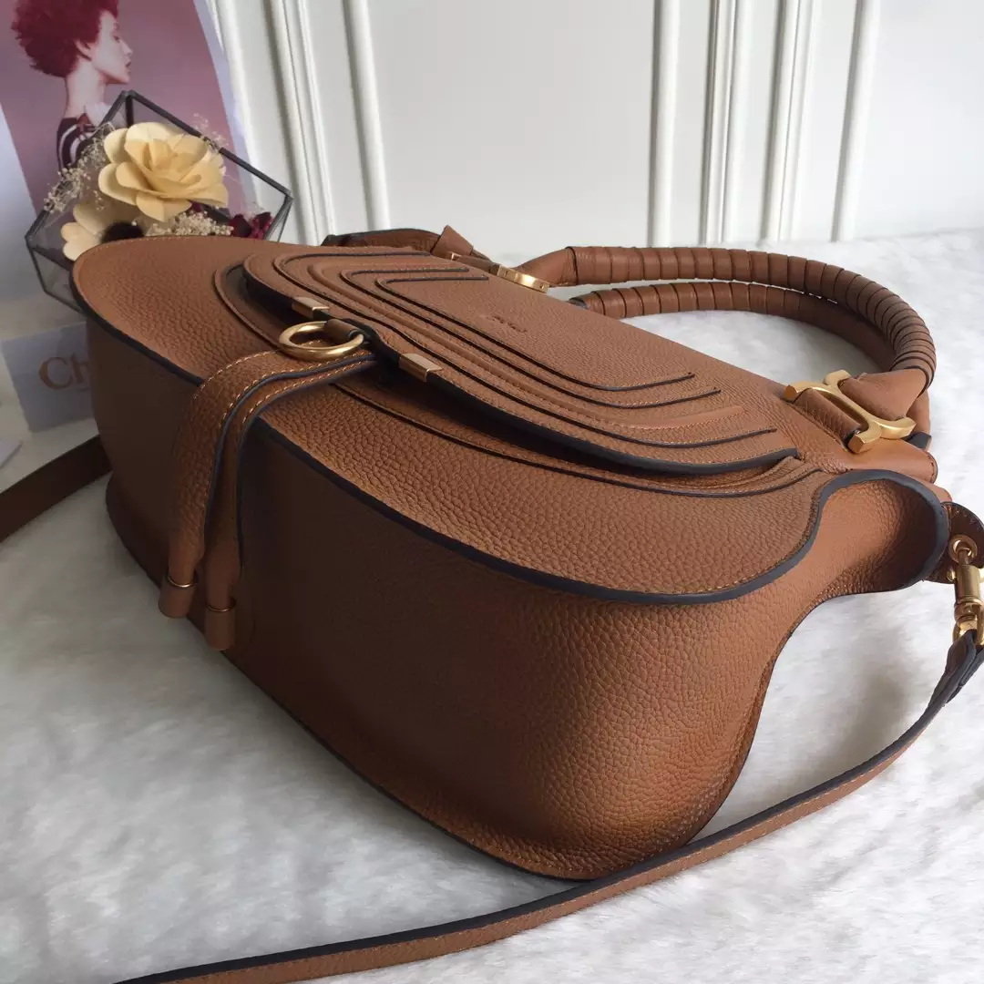Chloé Marcie Tan Double Carry Bag - Repbags.ru - Image 6