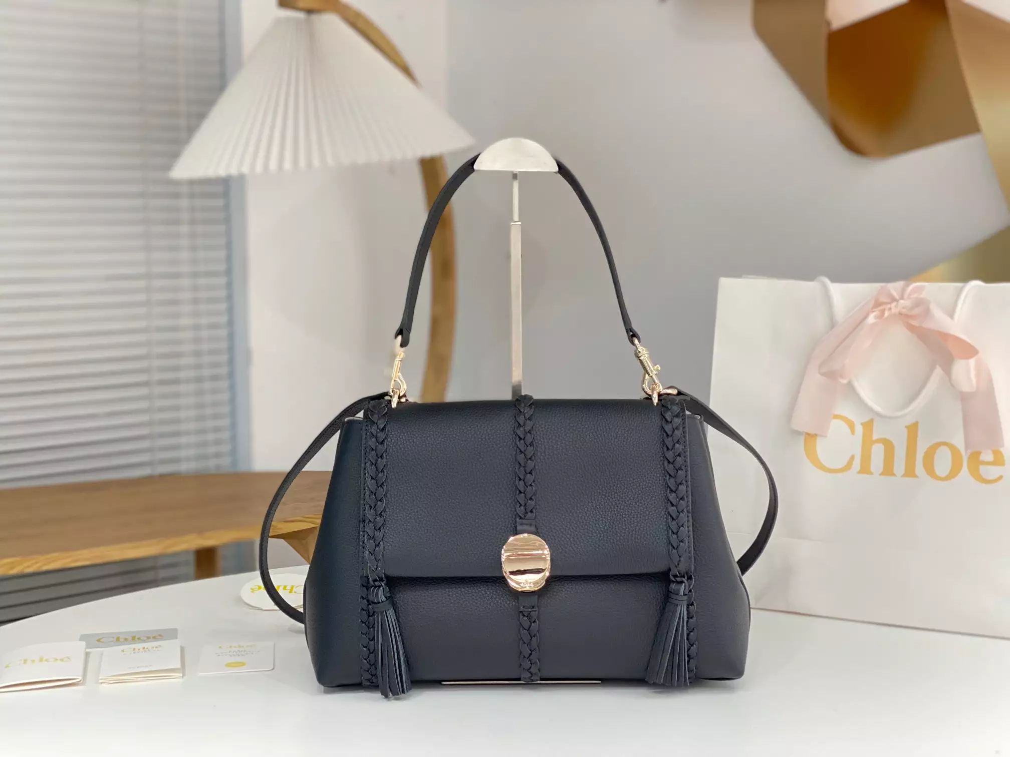 Chloé Penelope Medium Black Leather - Repbags.ru - Image 3