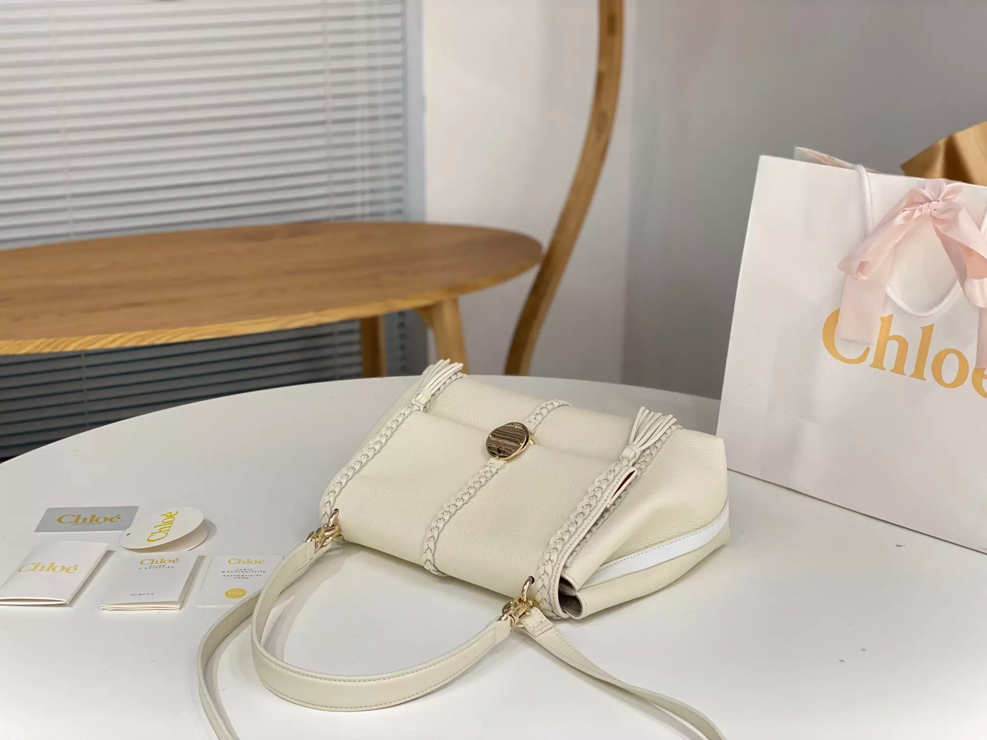 Chloé Penelope Medium White Leather - Repbags.ru - Image 5