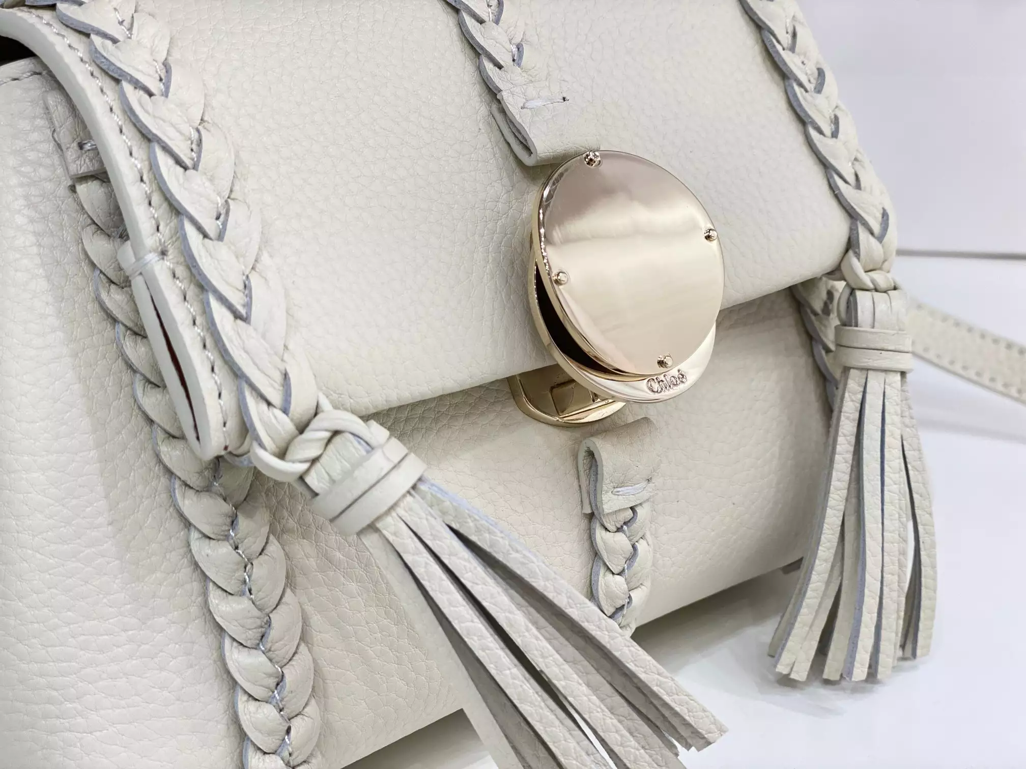 Chloé Penelope Mini Soft Misty Ivory Leather - Repbags.ru - Image 7