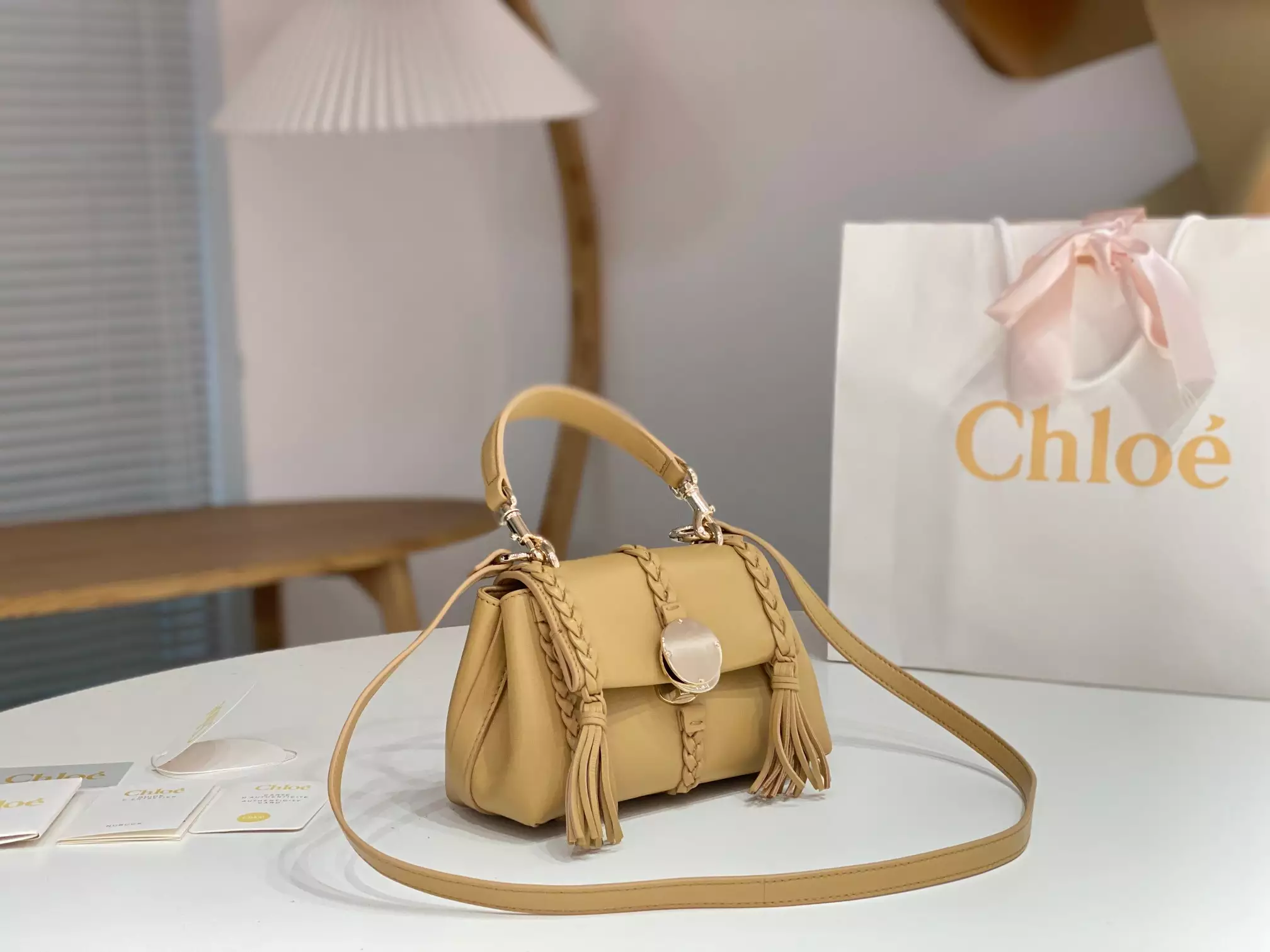 Chloé Penelope Mini Soft Softy Yellow Leather - Repbags.ru - Image 4