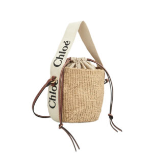 Chloe Small Woody Basket in White/Brown - Repbags.ru