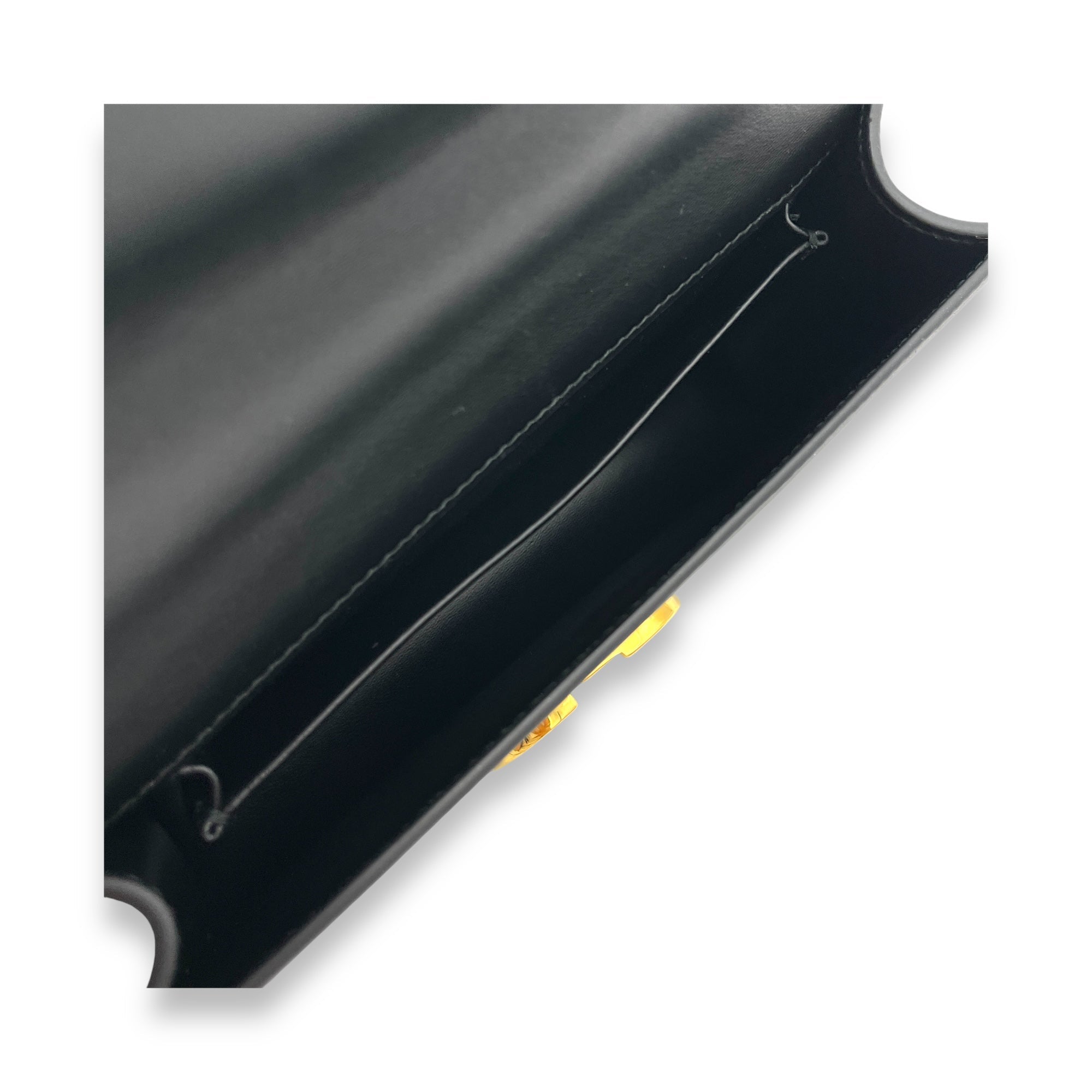 30 Montaigne Shoulder Bag East West Black in Calfskin, Gold hardware - Image 12