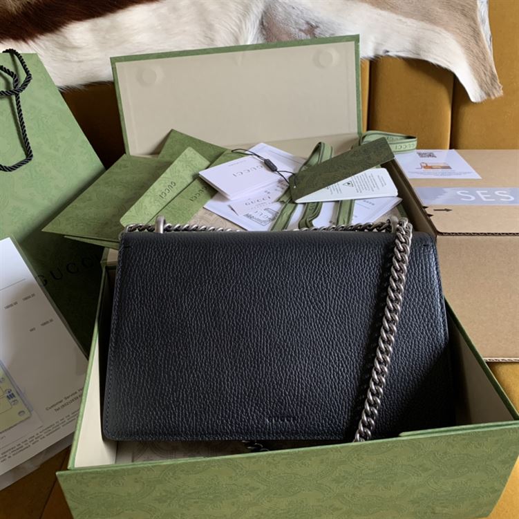 Dionysus small shoulder bag Black leather - Image 4