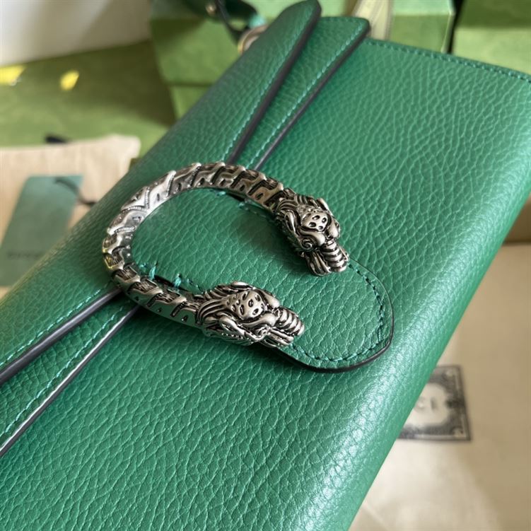 Dionysus small shoulder bag Green leather - GB098 - Image 9