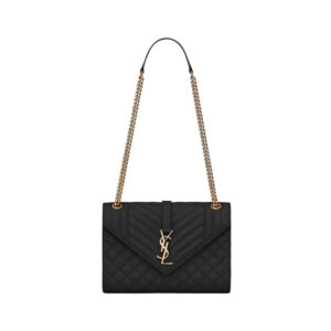 Envelope Medium in Quilted Grain de Poudre Embossed Leather bag