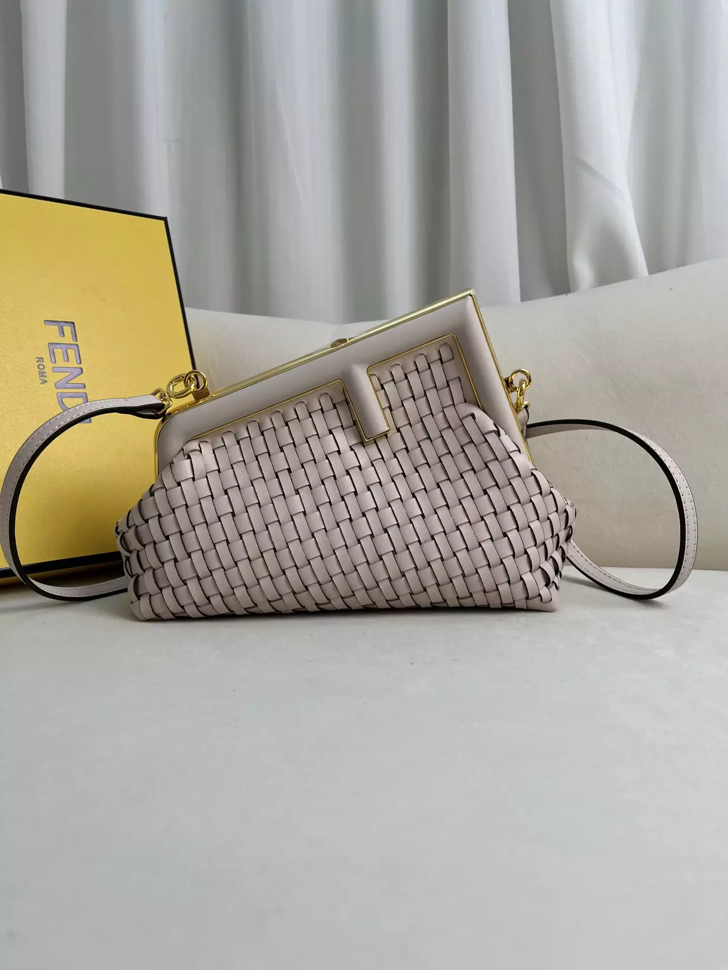 Fendi First Small Camellia Interlaced Leather Bag - Repbags.ru - Image 3