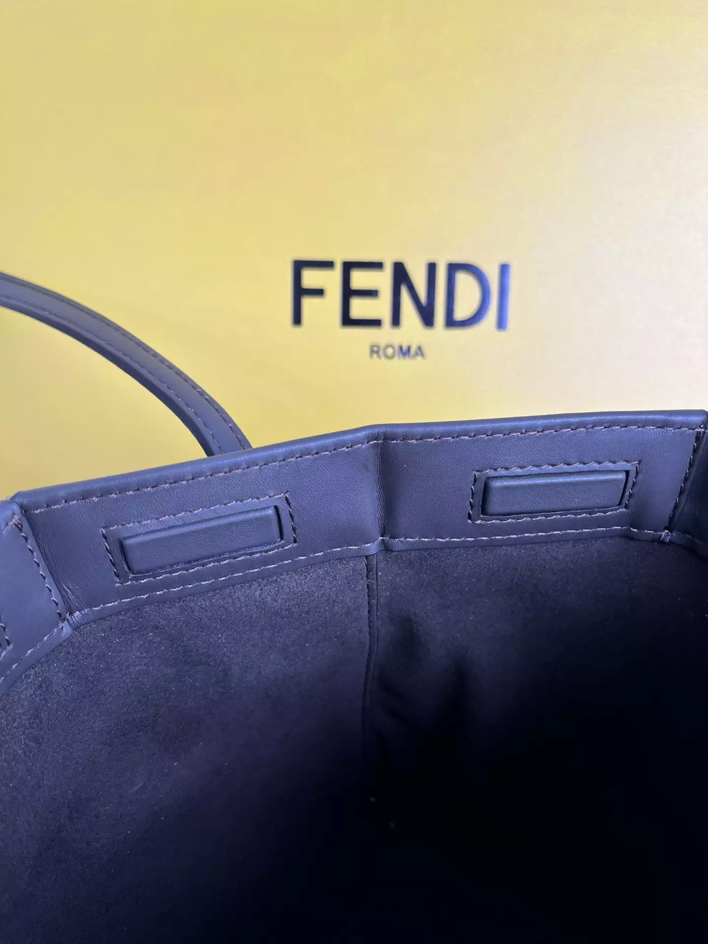 Fendi Origami Mini Brown FF Jacquard Fabric Bag - Repbags.ru - Image 9