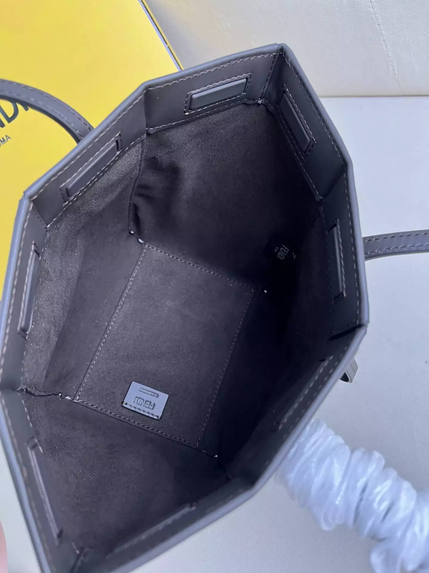 Fendi Origami Mini Brown FF Jacquard Fabric Bag - Repbags.ru - Image 7