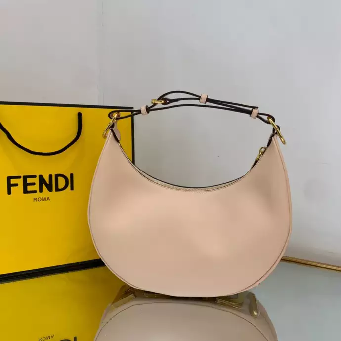 Fendigraphy Small Pale Pink Leather Bag - Repbags.ru - Image 7
