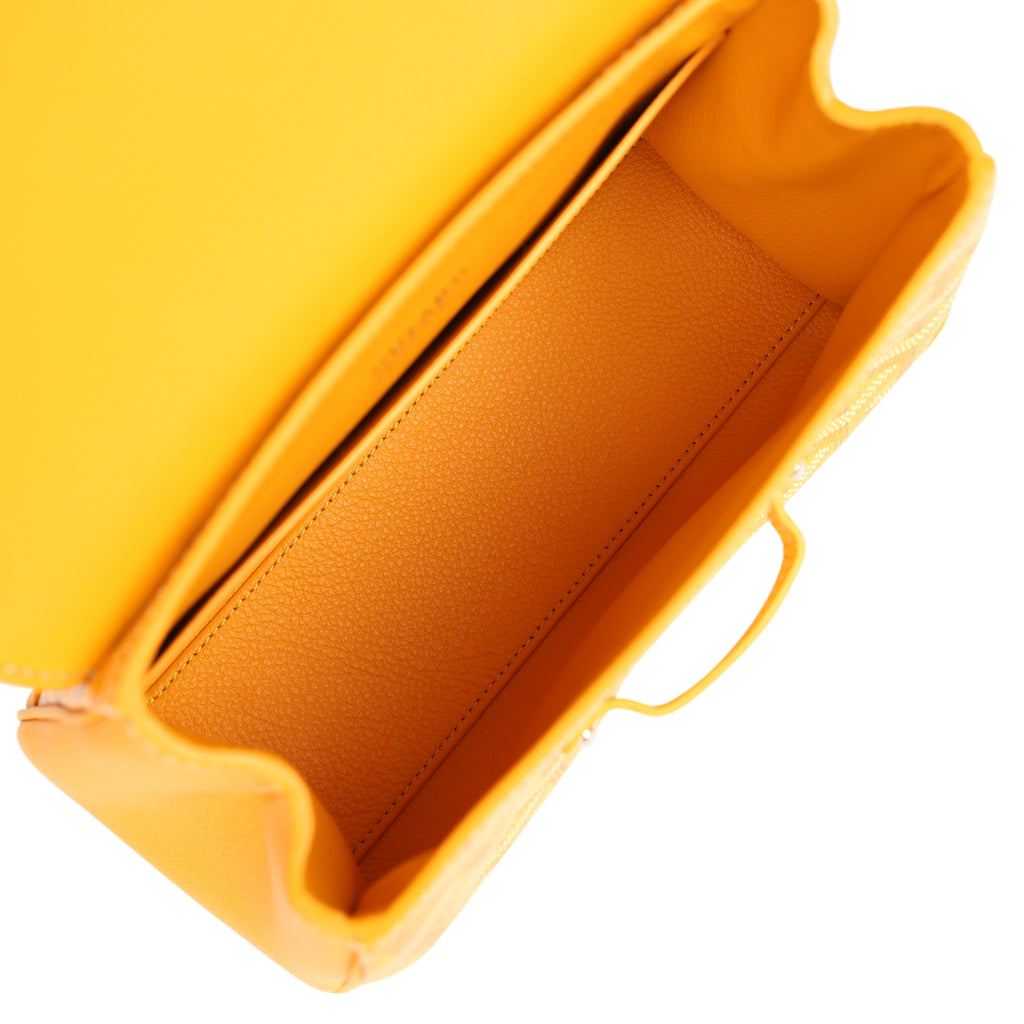 Goyard Saigon Souple Mini Bag Yellow Goyardine Palladium Hardware - Image 8