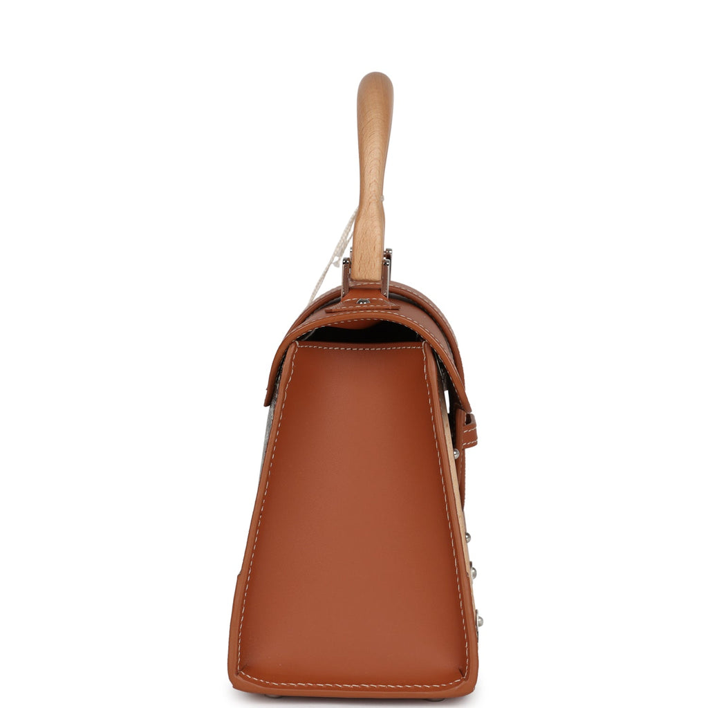 Goyard Saigon Structure Mini Bag Black and Brown Goyardine Canvas Palladium Hardware - Image 4