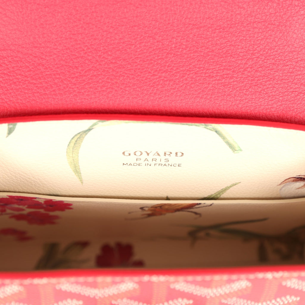 Goyard Goyardine Canvas Fuchsia Soft Saigon Mini Palladium Hardware - Image 9