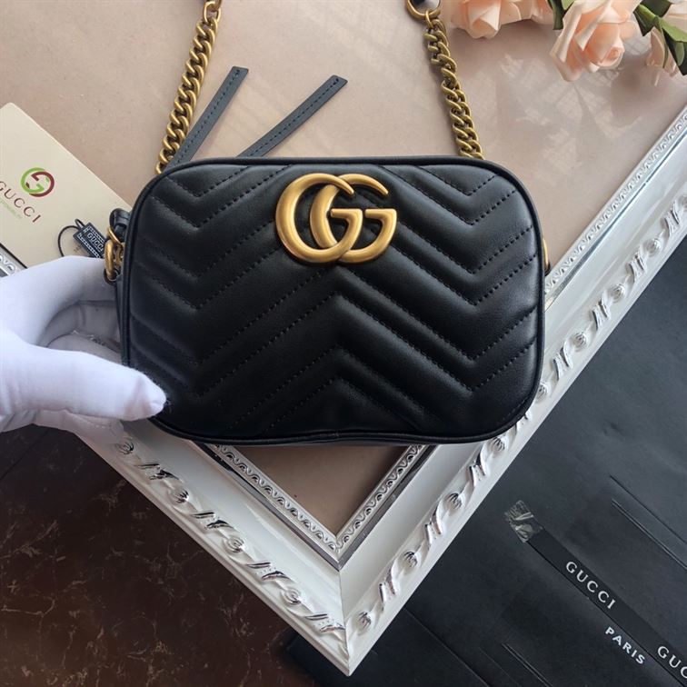 GG Marmont mini shoulder bag Black - Image 4