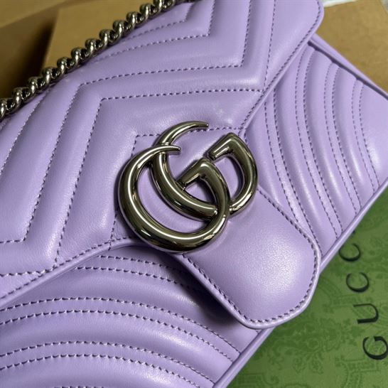 GG Marmont small shoulder bag Lilac leather - Image 8