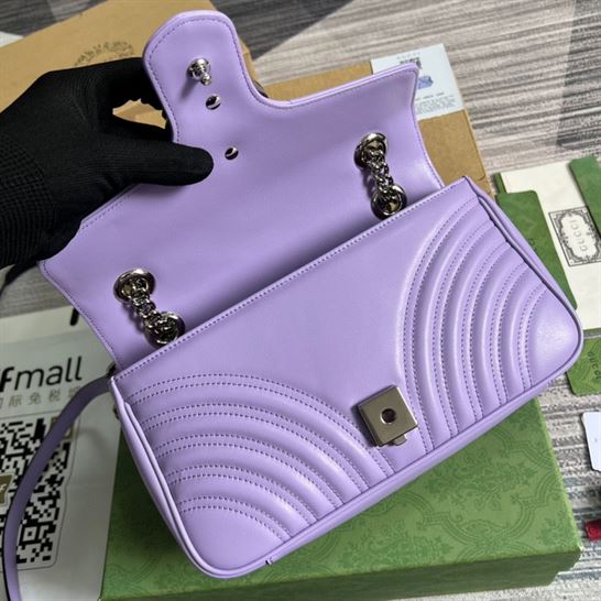 GG Marmont small shoulder bag Lilac leather - Image 10