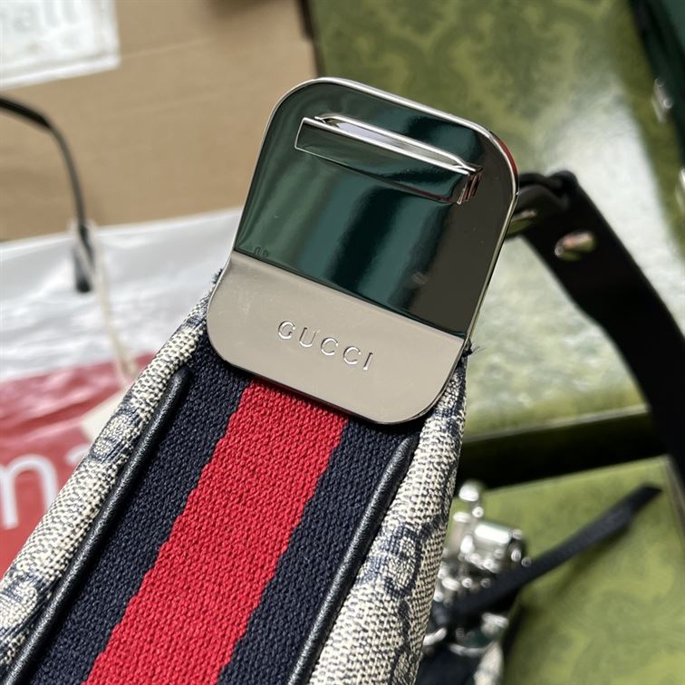 Gucci Attache large shoulder bag Beige and blue canvas - Image 11