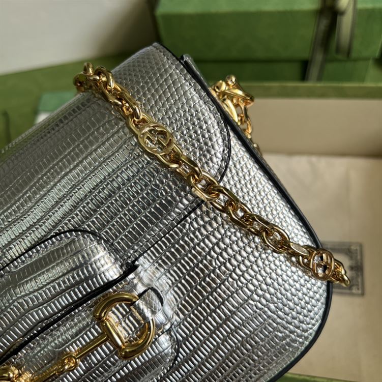 Gucci Horsebit 1955 lizard mini bag - Image 7