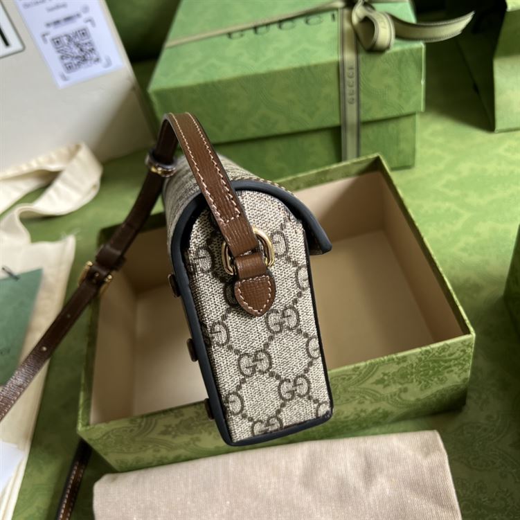 Gucci Horsebit 1955 mini bag Beige and ebony - Image 10