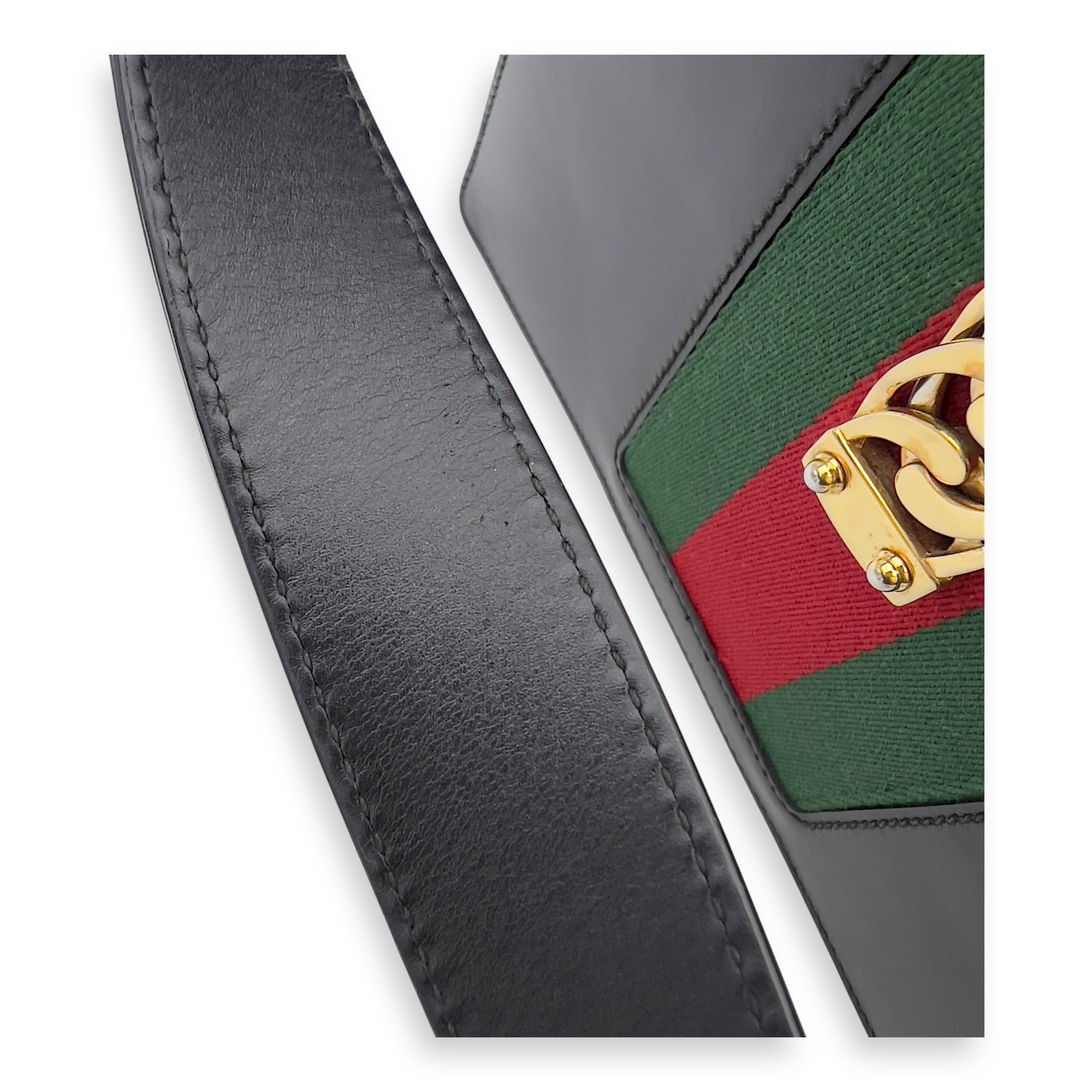 Sylvie Shoulder Bag Black in Calfskin, Gold hardware - Image 31