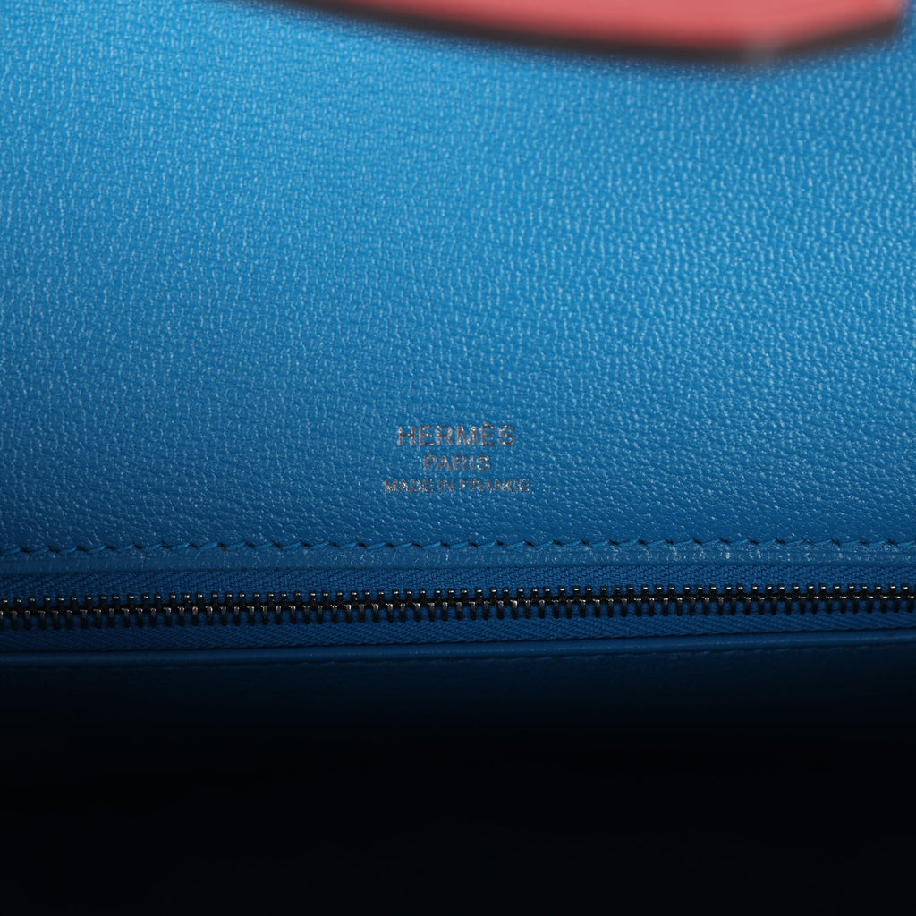 Hermes Casaque Birkin Sellier 30 Rouge De Coeur and Rose Extreme Epsom Palladium Hardware - Image 8