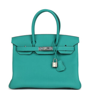 Hermes Birkin 30 Vert Verone Togo Palladium Hardware