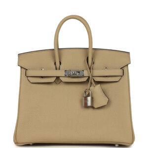 Hermes Birkin 25 Trench Togo Palladium Hardware