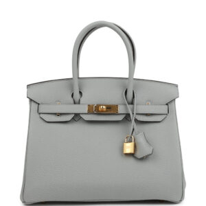 Hermes Birkin 30 Bleu Glacier Togo Gold Hardware