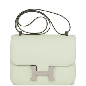 Hermes Constance 1-24 Vert Fizz Epsom Palladium Hardware