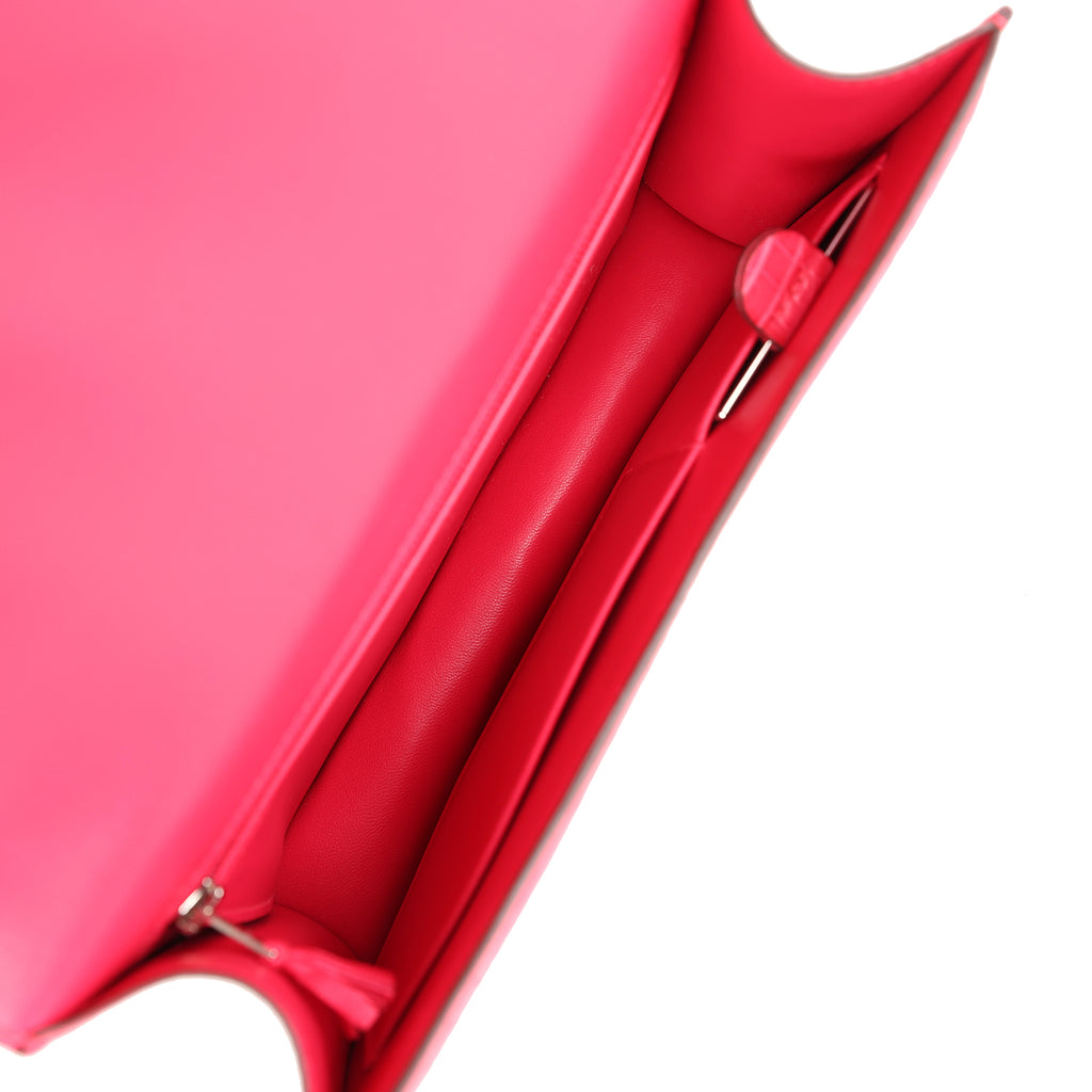 Hermes Constance 1-24 Rose Extreme Matte Alligator Palladium Hardware - Image 10