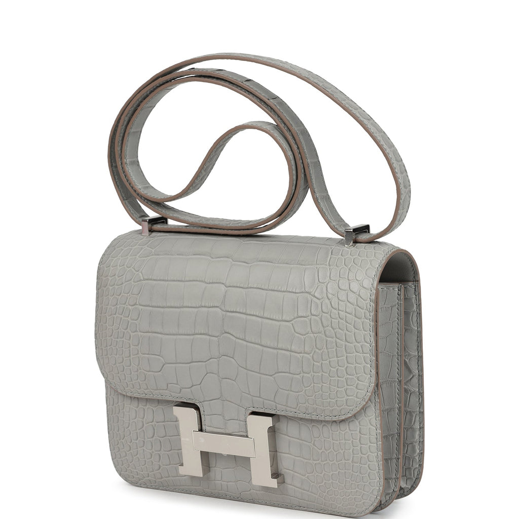Hermes Constance 18 Gris Perle Matte Alligator Palladium Hardware - Image 6