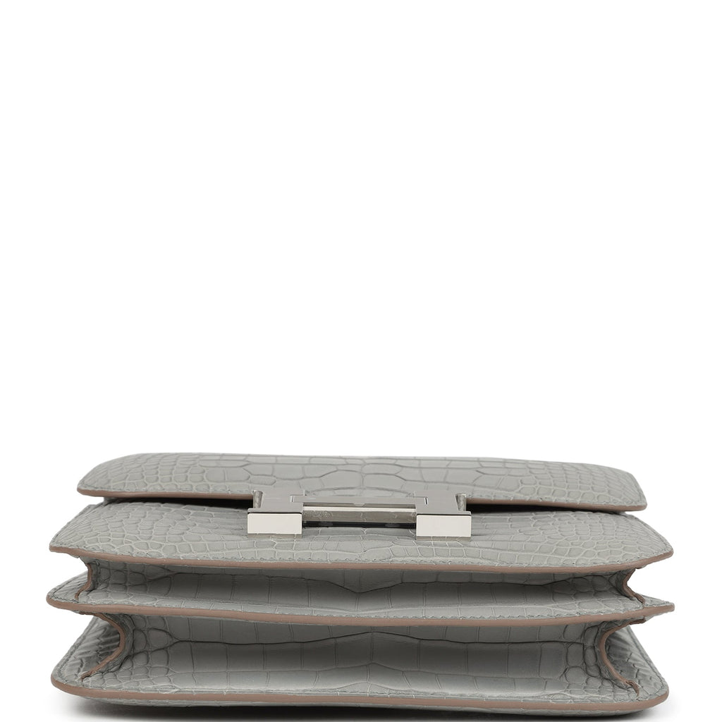 Hermes Constance 18 Gris Perle Matte Alligator Palladium Hardware - Image 7