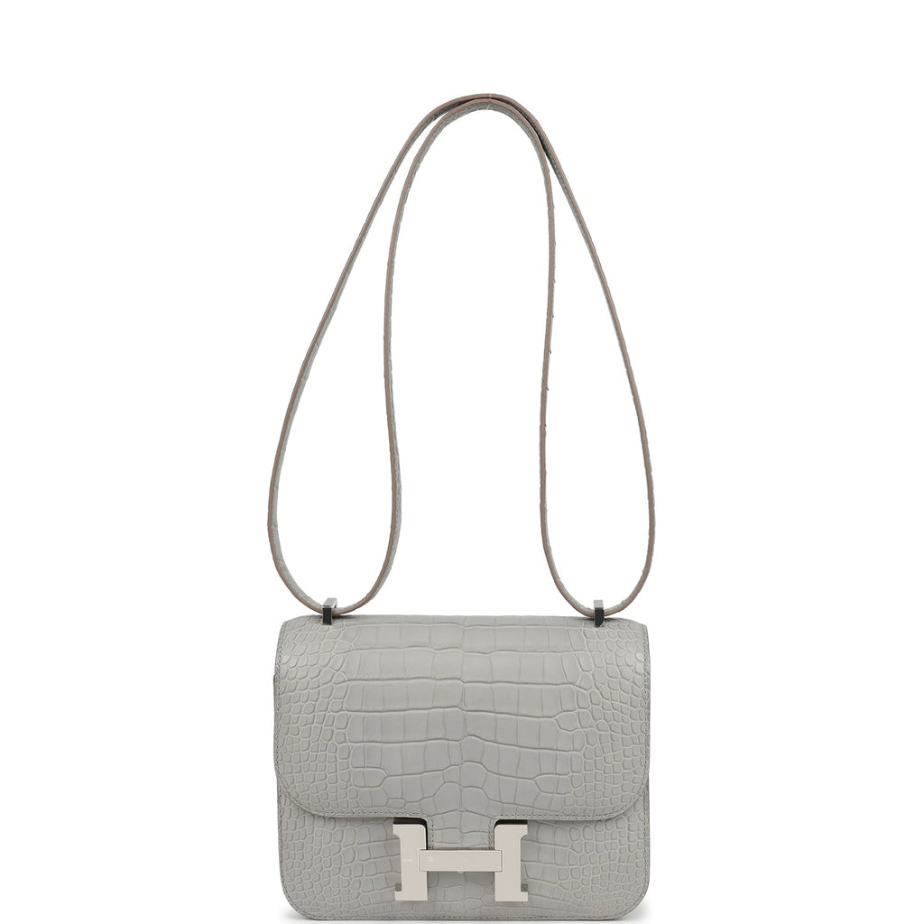 Hermes Constance 18 Gris Perle Matte Alligator Palladium Hardware - Image 8