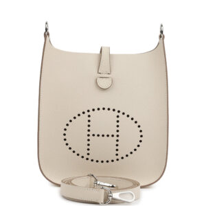 Hermes Evelyne Sellier TPM Craie Epsom Palladium Hardware