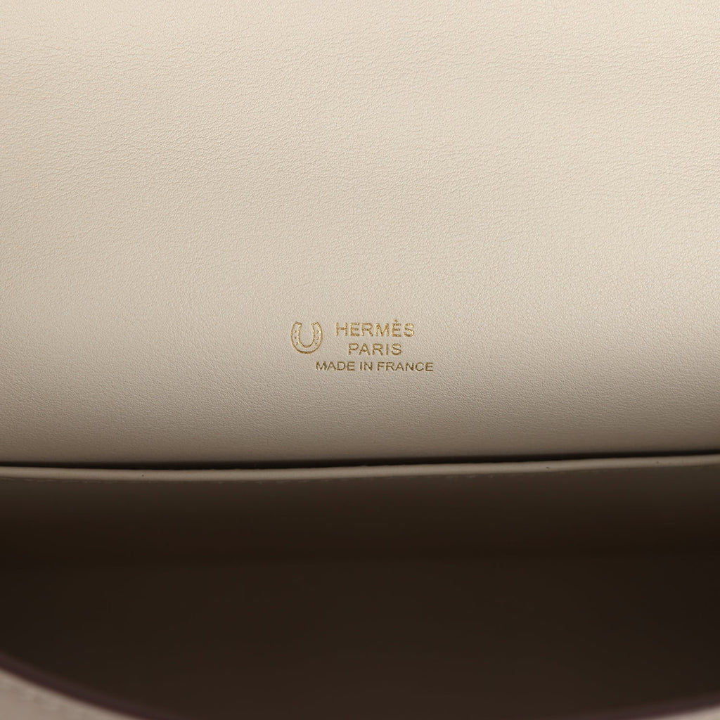 Hermes Special Order (HSS) Kelly Pochette Gris Asphalte and Beton Swift Rose Gold Hardware - Image 8