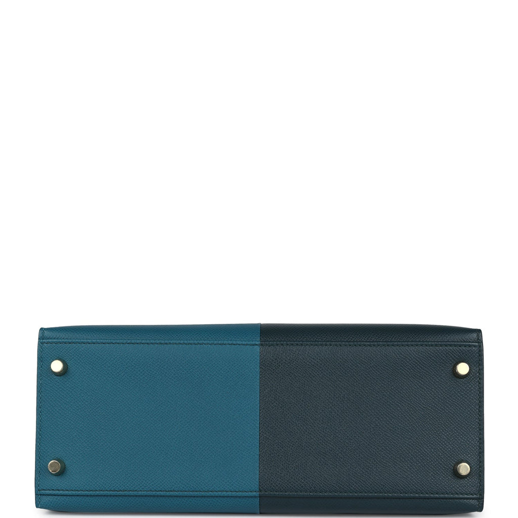 Hermes Kelly Sellier 28 Casaque Vert Cypres and Vert Bosphore Epsom Gold Hardware - Image 7