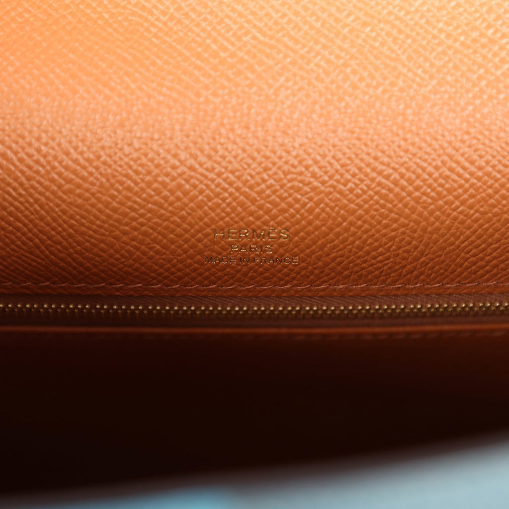 Hermes Kelly Sellier 28 Casaque Vert Cypres and Vert Bosphore Epsom Gold Hardware - Image 8