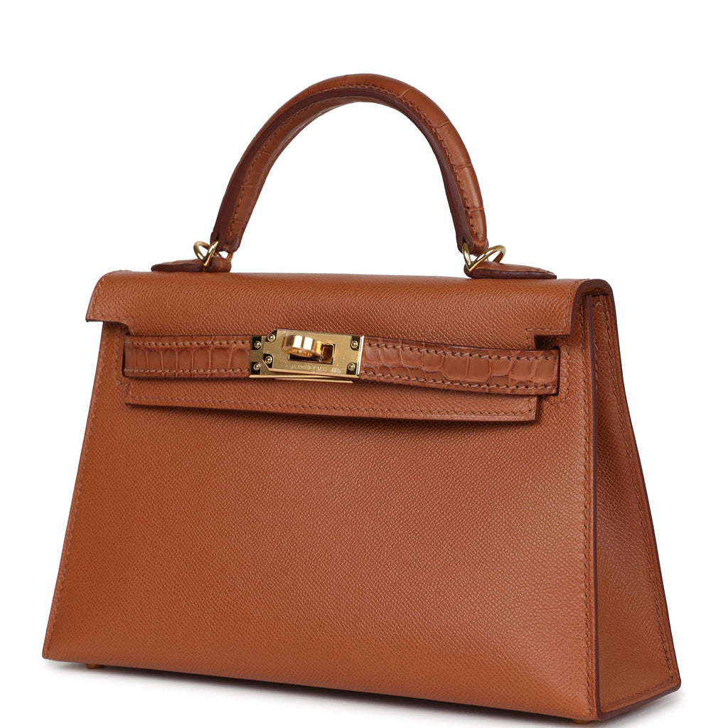 Hermes Kelly Sellier 20 Gold Madame and Matte Alligator Touch Gold Hardware - Image 6