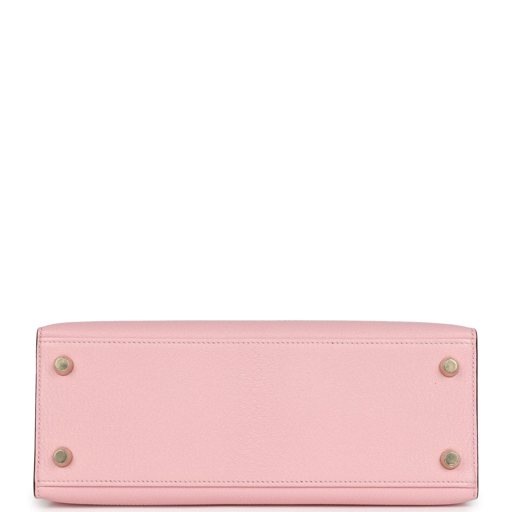 Hermes Special Order (HSS) Kelly Sellier 25 Rose Sakura and Nata Chevre Gold Hardware - Image 7