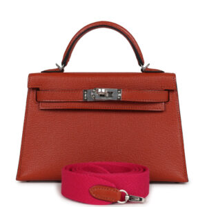 Hermes Kelly Sellier 20 Cuivre Chevre Mysore Palladium Hardware